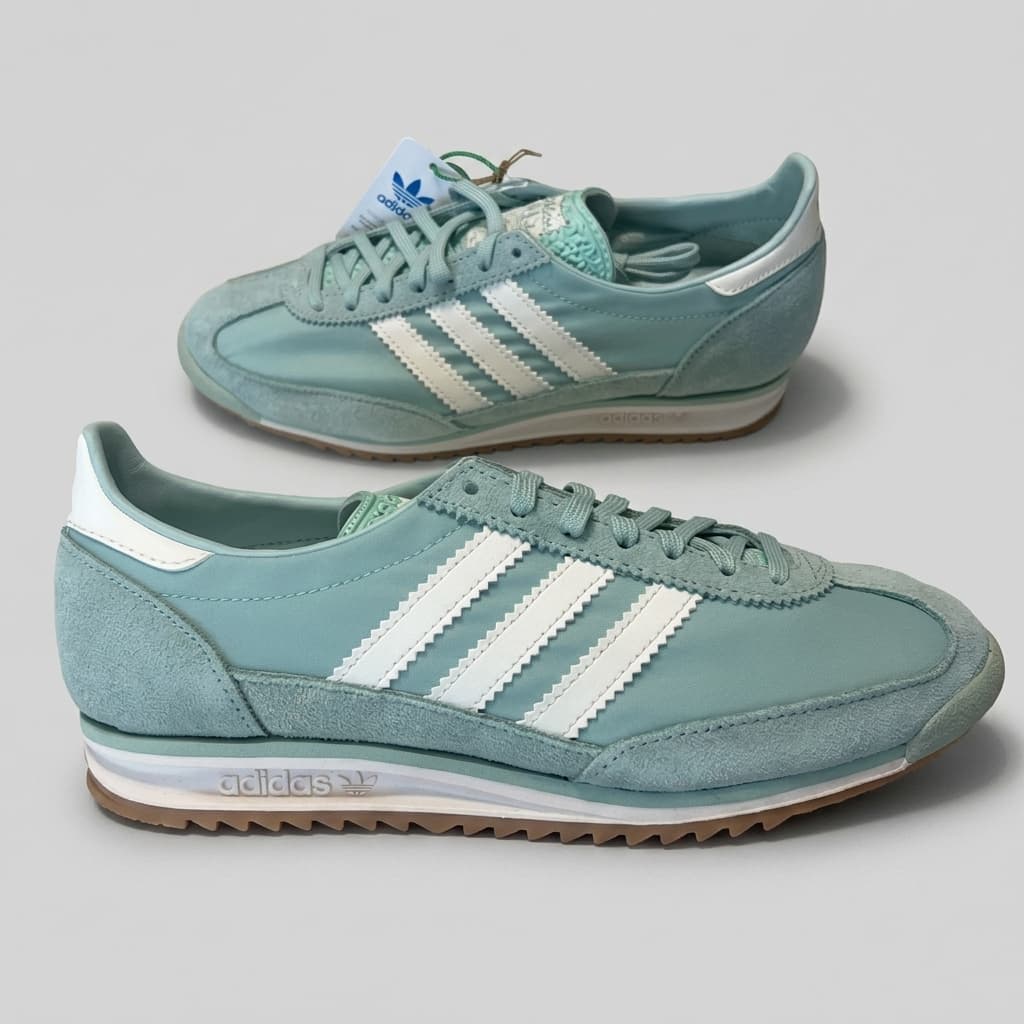 adidas Originals SL 72 OG Women's Ash Green White Gum Retro Sneakers JQ8377
